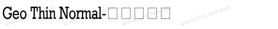 Geo Thin Normal字体转换